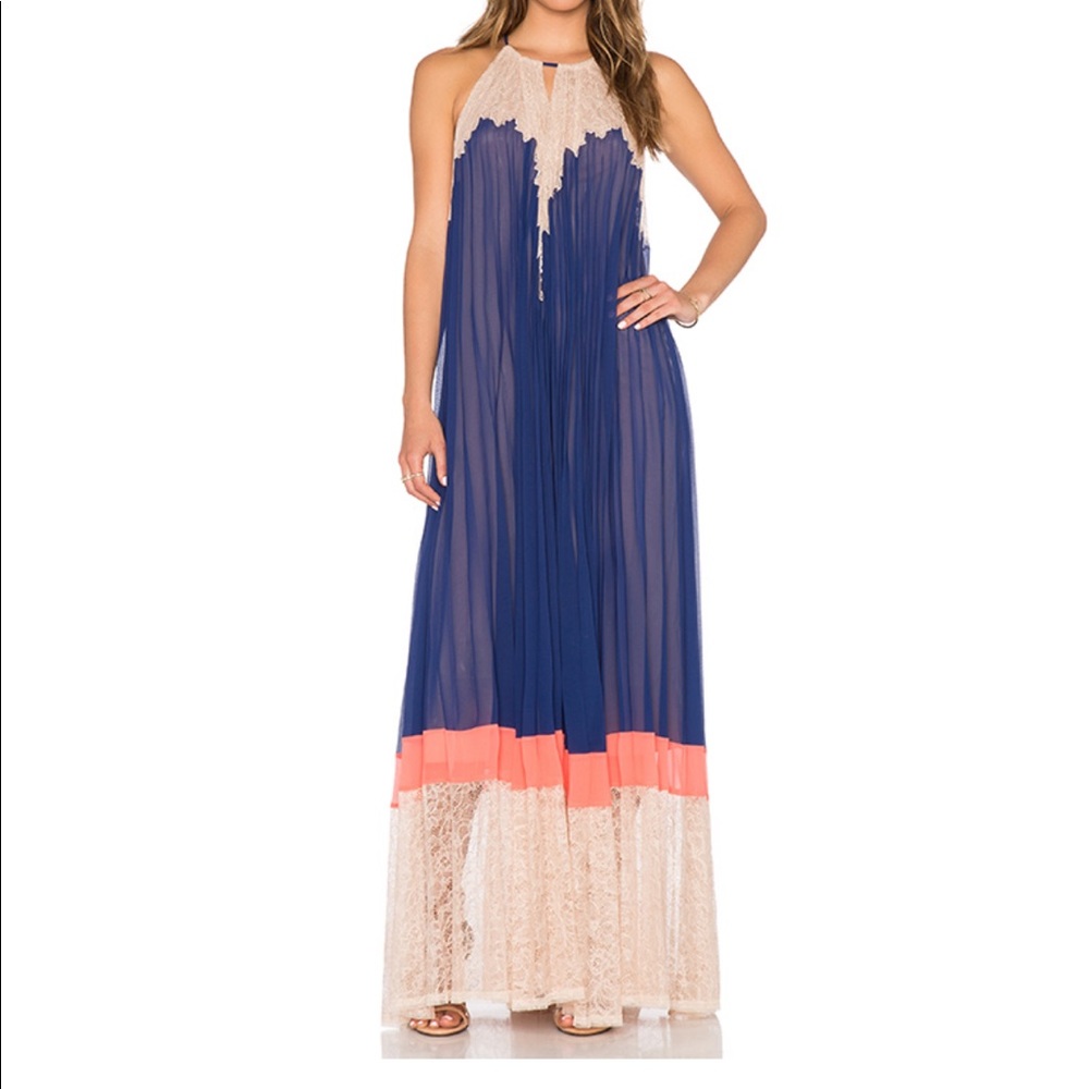 Brieena Maxi Dress in Blue Depths Combo